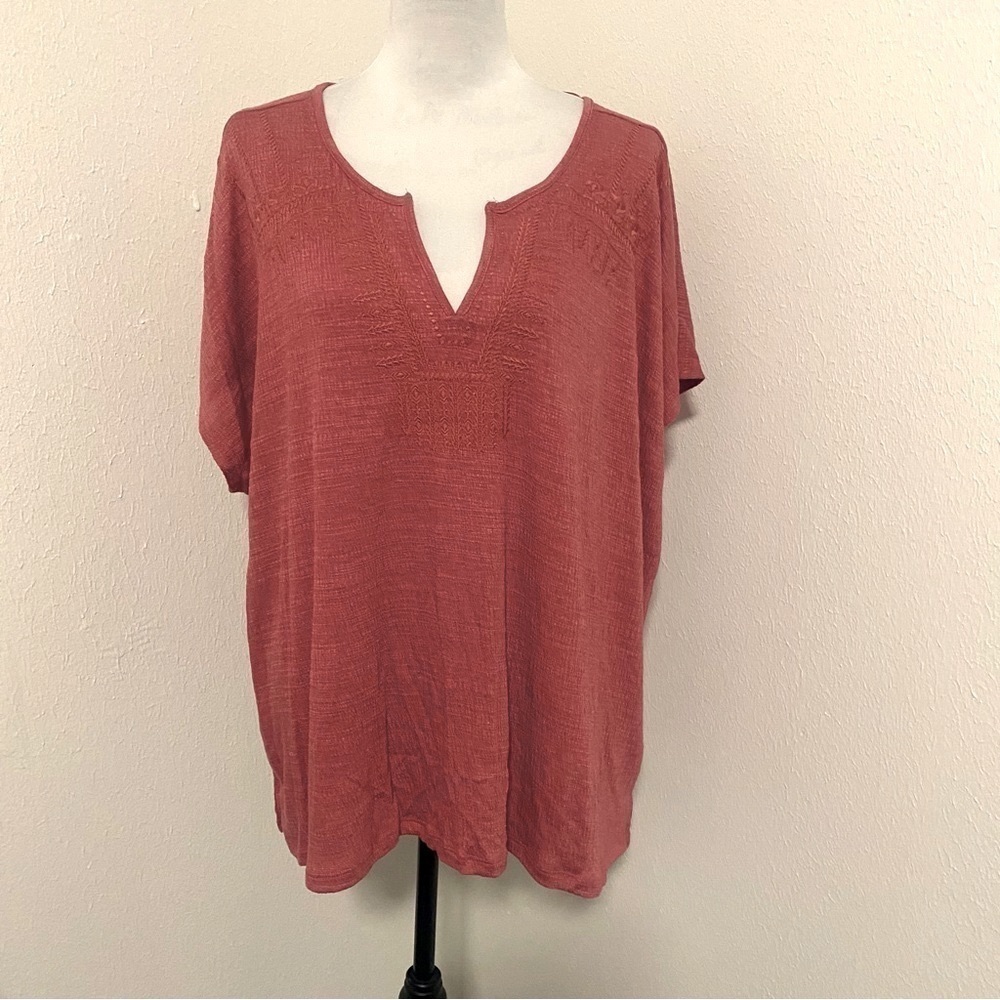 Cable & Gauge Women’s Blouse Mauve Size 2X NWT - Picture 1 of 9